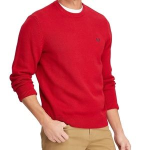 NWT Chaps Solid Red Crew Neck Sweater Sz S